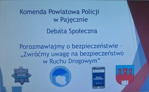 Zdjęcie informujące o debacie.