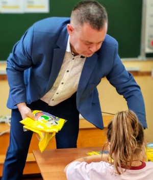 Działania w szkole Odblaskowy Pierwszak.