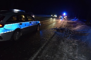 Miejsce zdarzenia drogowego.